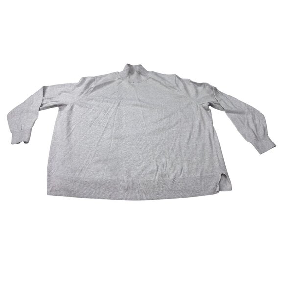 Old Navy Womens 2X Plus Mock Neck Sweater cream Cotton Blend Long Sleeve Ribbed - Picture 6 of 11